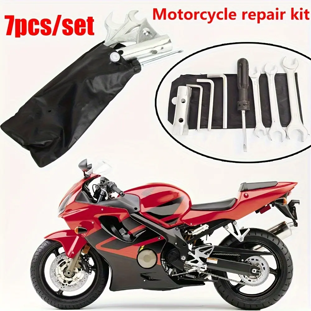 7pcs Motorcycle Multifunctional Tool Kit Repair Tool Set with Storage ...