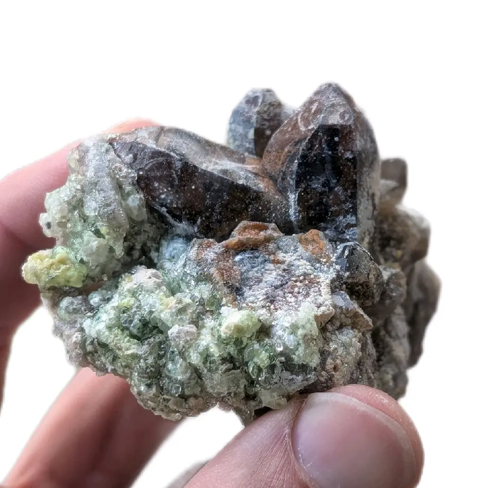 Hyalite Opal w. Smoky Quartz Erongo Africa