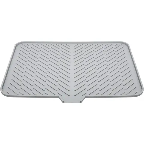100% Silicone Dish Drying Mat - Large Rectangular 23x17in, Multi-Size Self-Drain, Built-In Drain Lip, Heat-Resistant, Leak-Proof, Non-Slip Kitchen Placemat for Counter & Tableware (Placemats & Coasters), 100% Silicone Placemats & Coasters