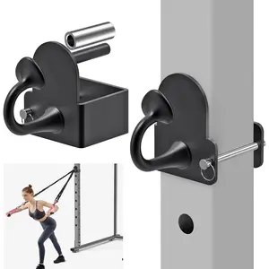 Resistance Band Anchors, Rack Attachment for Power Rack with 1" or 5/8" Hole, Adjustable Multi Point Workout Hook for Strength Training, Fitness, Physical Therapy, 2 Pack