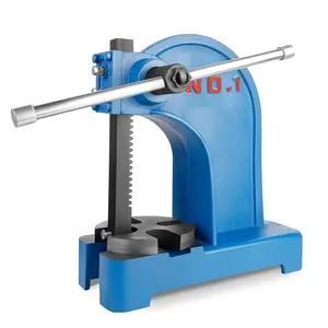 Arbor Press, Ratchet Leverage Arbor Press, with Handwheel, 5.5" Maximum Height Manual Desktop Punch Press Machine, Metal Arbor Press Tool