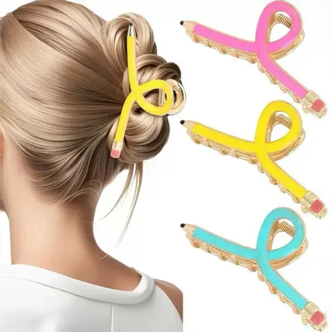 3-Piece Set for Teachers and Students, High Hold Power, Perfect for School and Office, Fun Gift for Students, School Hair Accessories, Hairclips
