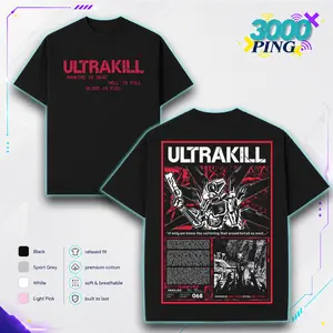 Ultrakill Graphic T Shirt Sweatshirt Hoodie, Gildan Heavy Blend Gaming Crewneck Tee for Men Women, Casual Streetwear Oversized Everyday Outfit Style