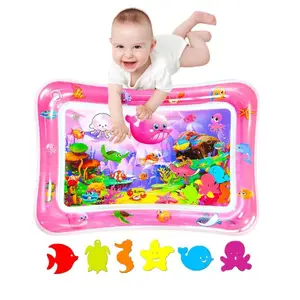 Inflatable Baby Water Play Mat – Tummy Time Mat for Infants & Toddlers 3-24 Months, Muscle Strengthening Baby Toy, Portable Easter Gift