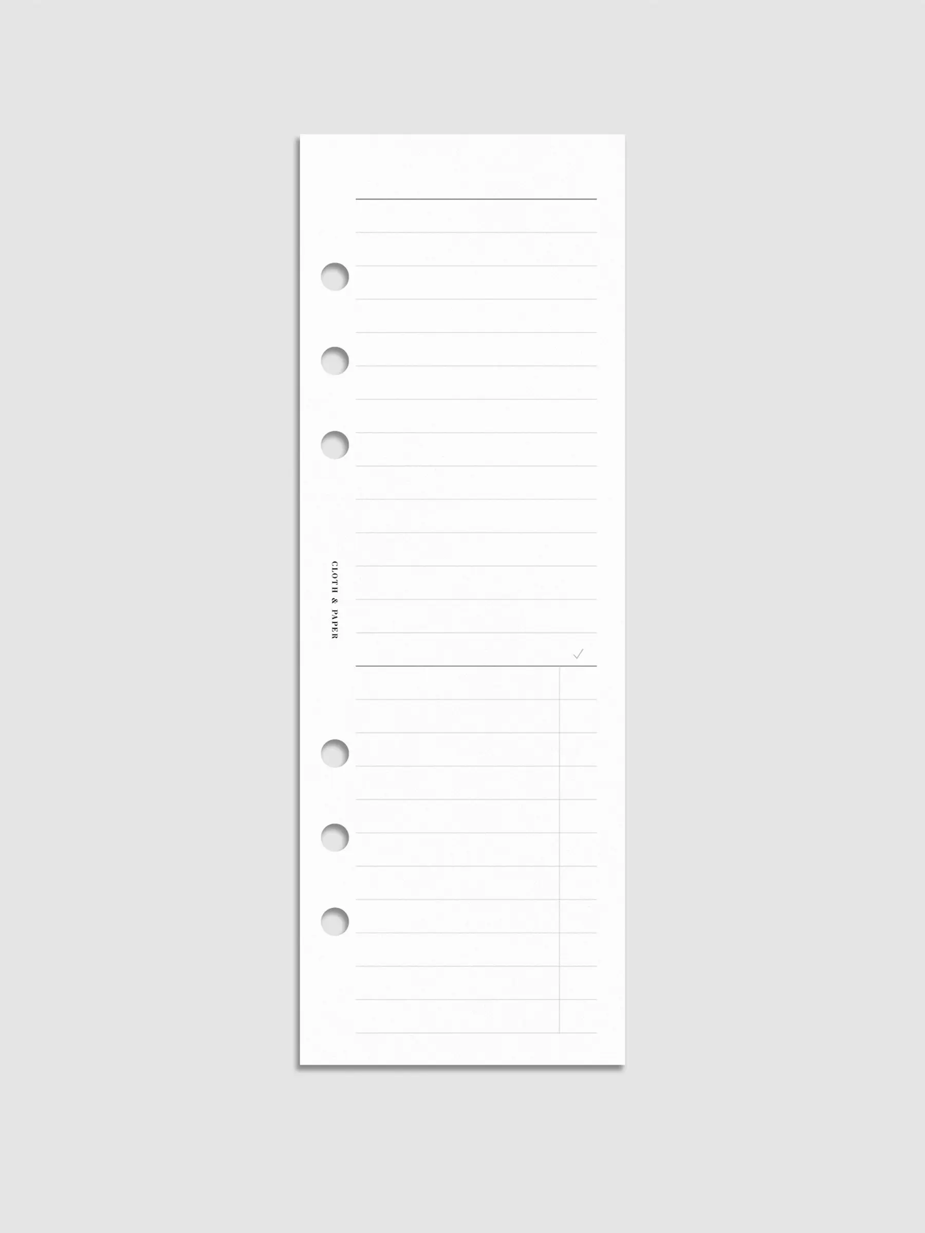 Half Page Notes Planner Inserts