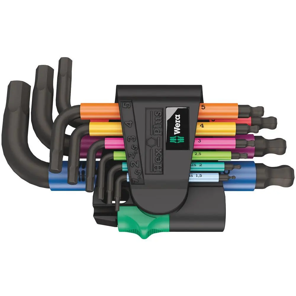 WERA 05133164001 950/9 HEX-PLUS MULTICOLOUR 2 SHORT SPKS MULTI-COLOR