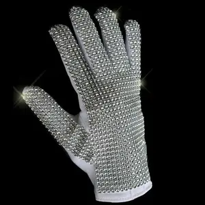 Impersonator Michael  Jackson Costumes Jacket Black Sequin Armband Glove Outwear Cosplay