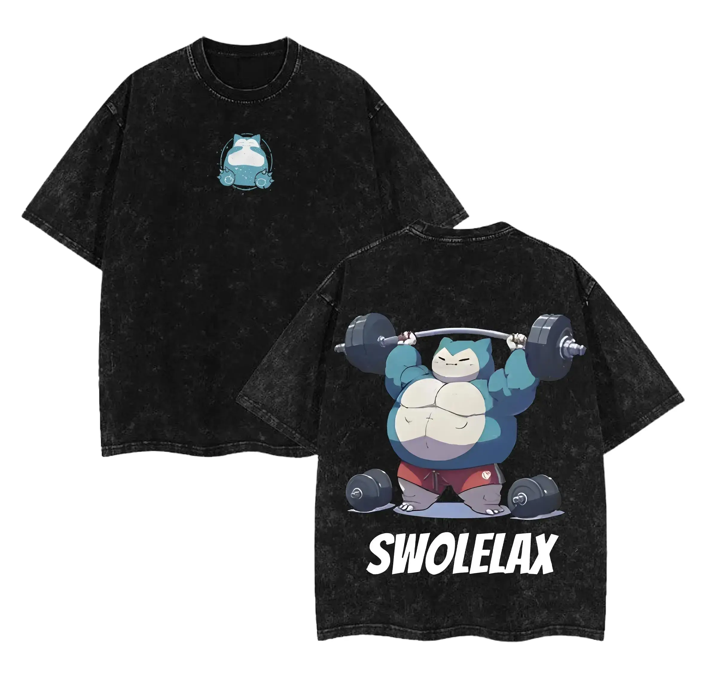 SwoleLax Gym Tee, Muscle Monster Workout Shirt, Oversized Funny Anime Fitness Top, Unisex Graphic Gymwear, Gift for Anime Fans
