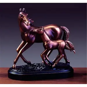 Marian Imports F Warming Mare Horse and Foal Equestrian Bronze Finish Statue