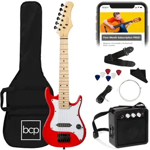 Best Choice Products 30in Kids Electric Guitar Beginner Starter Kit w/ 5W Amplifier, Strap, Case