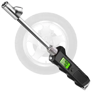 Car Tire Pressure Gauge, Digital Tire Pressure Gauge, Stainless Steel Truck Car LCD Flashlight Vehicle Tester, Ergonomic Labor-saving Design, Car Repair Tools