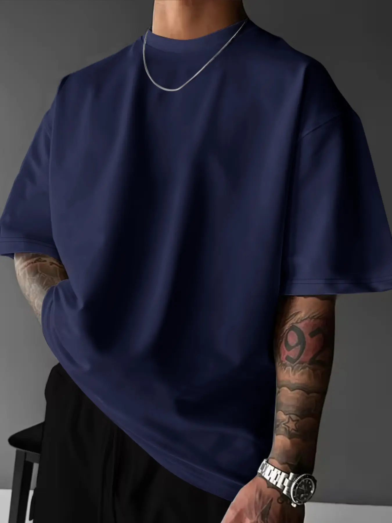 Men's Casual Classic Round Neck Short Sleeve Plain T-Shirt, Summer New Fashion, Comfortable and Stylish, Perfect for Daily Wear, Slim Fit Solid Top, Menswear, Basic T Shirt