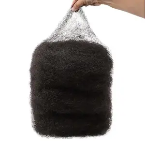 Onime Natural Black Afro Kinky Bulk Hair Extensions For Braiding Dreadlock Human Hair Lace Closure Wigs 100% Unprocessed Brazilian Virgin Hair 18 Inches 110g 2 Bundles Boho Braids Easy To Braid