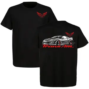 Trans Am Muscle Car Graphic T-Shirt, Classic Firebird Trans Am Tee for Men, Double Sided American Muscle Car Shirt, Gift Top Menswear Gift For Men