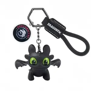 BUY ONE GET ONE Toothless Dragon Keychain Viral Holiday Gift for Boyfriend Festive Car Home Decor Compact Sensory Fish Tube Party Favor DragonFest dragon  maid  figure