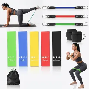 Resistance Bands Set for Glutes & Legs – Home Workout Exercise Bands for Strength Training & Flexibility