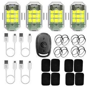 LED Flash Light 7 Colors Anti-collision Warning Lamp Flash Light Waterproof Wireless Remote Control LED Strobe Light for Motorcycle Car Bike anti-glare car sun visor decal sticker