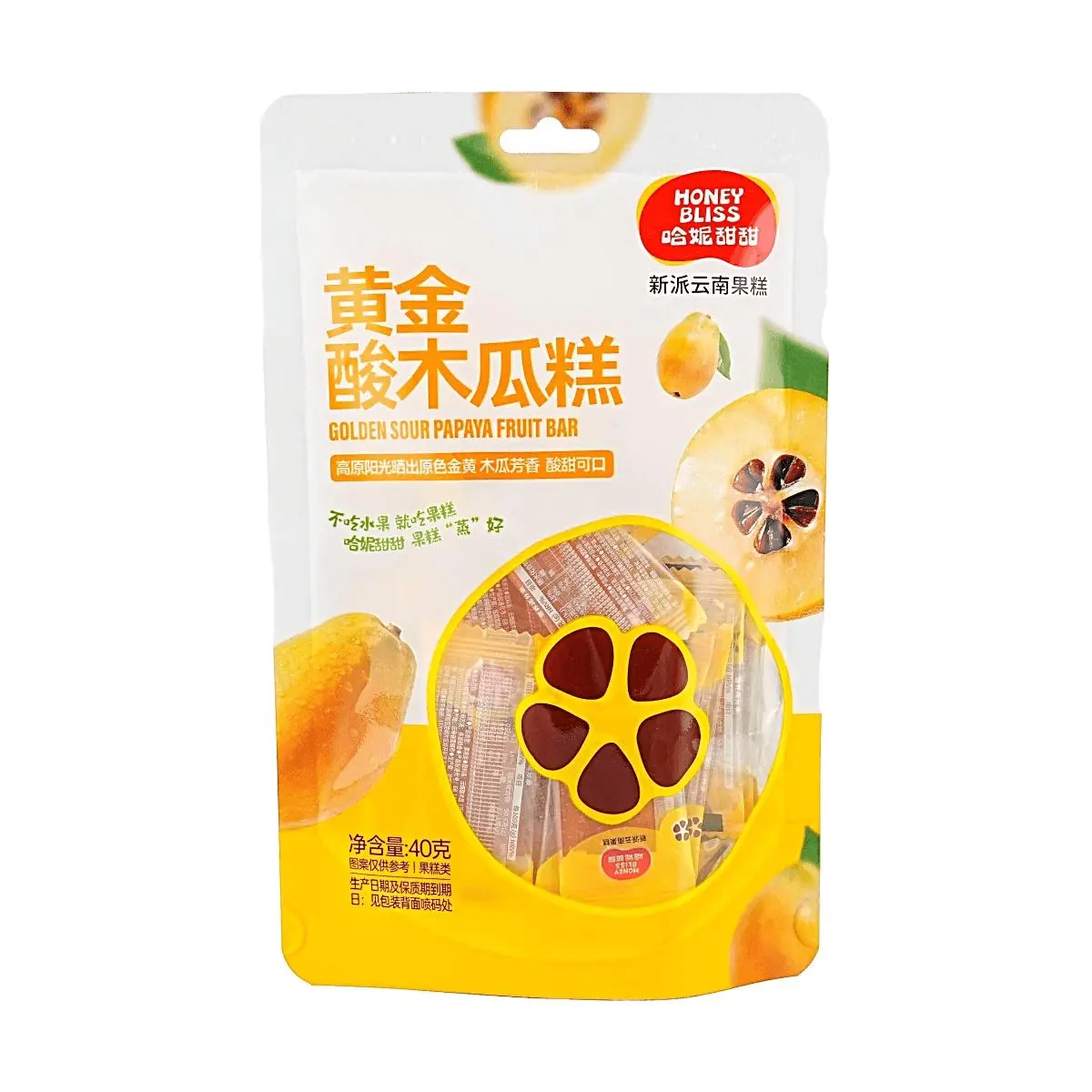 HNTT Golden Papaya Cake Yunnan Specialty Fruit Snack 40g HNTT Golden Papaya Cake Yunnan Specialty Fruit Snack 40g