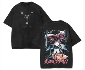 Destinys 2 Washed T Shirt Men Video Game Y2K Retro Casual Shirts Summer O Neck Hipster Tees Design Clothes Menswear