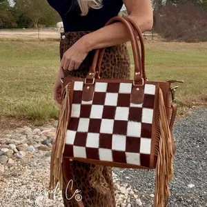 Cowgirl Checkerboard Tote - Countryside Co.