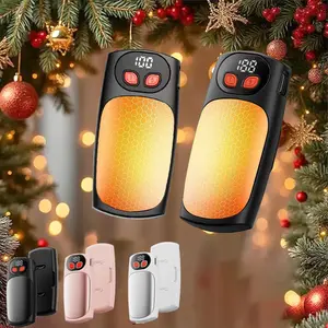 2 Pack Portable Rechargeable Hand Warmers, 3000mAh*2, Pocket Heater, 5 Heating Levels, USB Rechargeable, 2 in 1 Hot Hands Gifts for Men, Women, Indoor and Outdoor, Winter Christmas Holiday Gifts