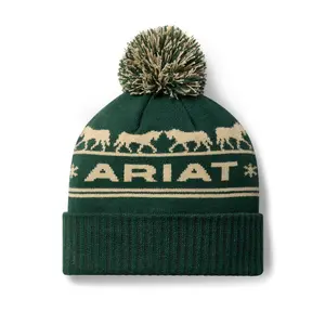 10063913 Ariat Women's Apres Ski Beanie - Olive Green