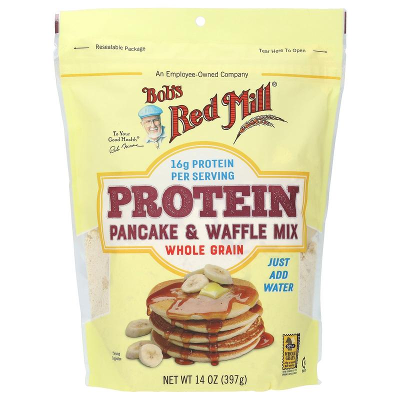Bob's Red Mill Protein Pancake & Waffle Mix, Whole Grain, 14 oz (397 g)