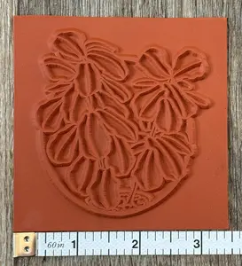 Fiddle Head Ficus 3.5" x 3.5" Rubber Texture Mat