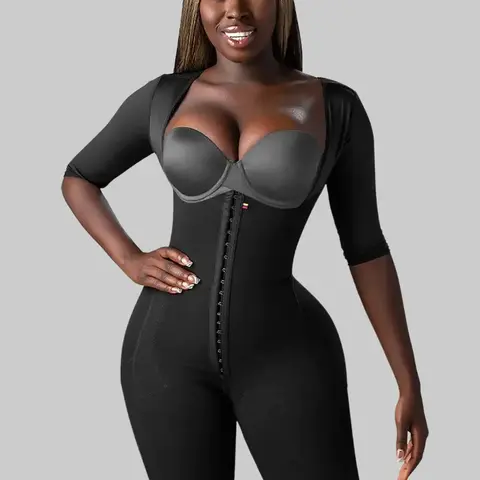 SNATCHED BODY  Stage 1 Faja Colombiana with Sleeves and Open Bust for Post-Surgery Recovery - Compression, Shapewear