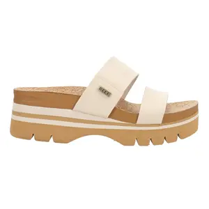 Reef Womens Cushion Vista Higher Platform Casual Sandals Casual Mid Heel 2-3" - Beige