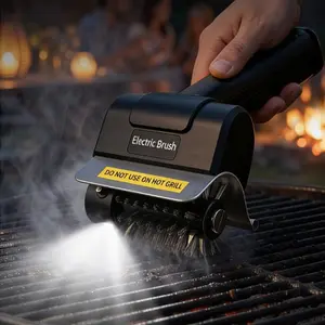 Handheld Lithium Battery Electric BBQ Brush, Multi-Functional Grill Cleaning Tool, Efficient BBQ Rack Cleaner, Durable Bristle Design