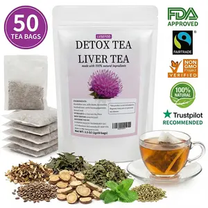 TEA Premium Detox Tea Dandelion Root, Licorice Root, Peppermint, Burdock Root, Nettle Leaf Tea Blend 3.5 oz (2g x 50 bags) Herbal Cleansing Tea, Perfect for Afternoon Tea, Healthy Tea Bags, No Additives or Caffeine, Great for Gifting Healthy