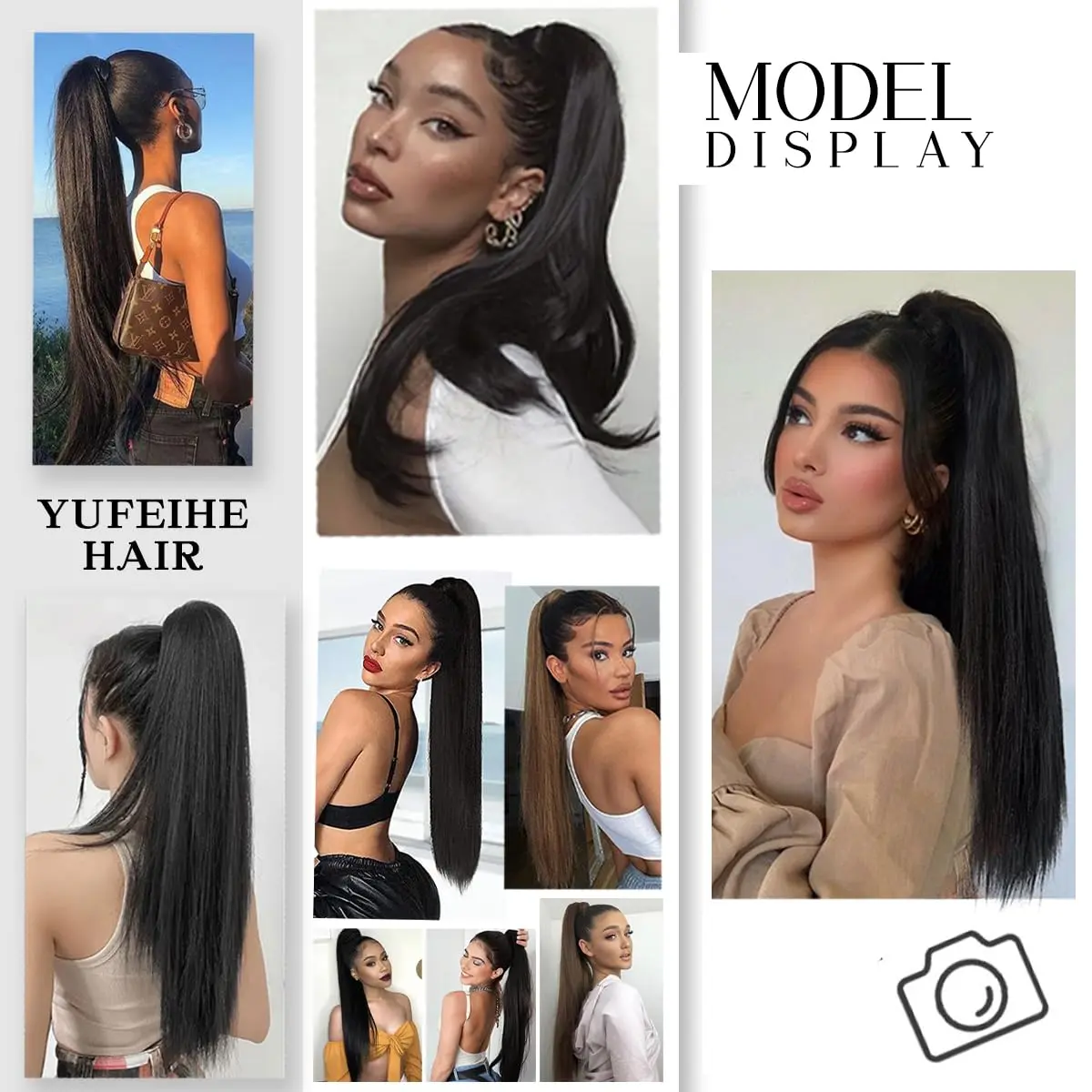 Yetta Straight Hair Claw Clip Ponytail 26 
