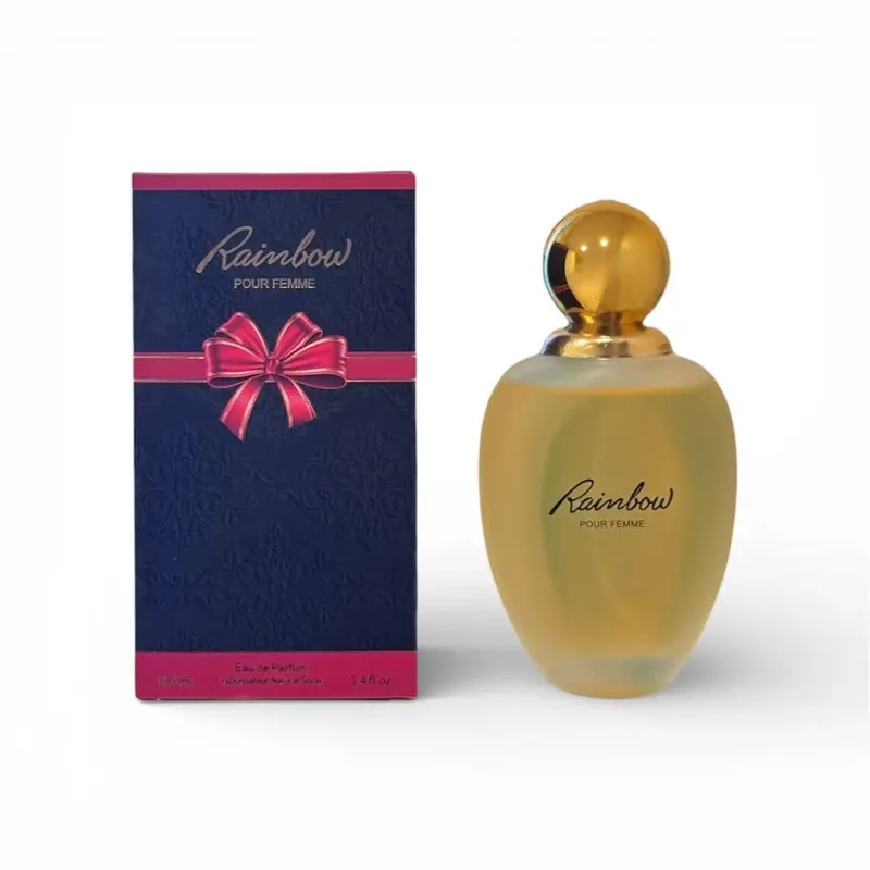Secret Plus Rainbow Pour Femme Eau de Parfum spray. 3.4 fluid ounces (100 ml). Fragrance Notes including peach, raspberry, bergamot, plum, and mirabelle, with a floral heart of jasmine, tuberose, rose, and lily-of-the-valley.