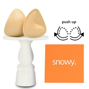 SNOWY Sticky Bra Push Up-Sticky Inserts-Double-Sided Adhesive Push-Up Bra Pads-Thickened Push-Up Breast Stickers-adhesive bra-inserts-Wedding Dress Invisible Sticky Bra-Full Bust Lift Adhesive Breast Pads-reusable adhesive bra