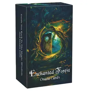 50 Cards Enchanted Forest Second Edition Oracle Tarot Game, Guide You Back to the Magical World, Fun and Engaging Card Deck, Tarot Card Decks, Card Games