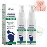 (3 bottles)Tea Tree Oil Foot Spray - Plantar Moisturizing Deodorant for Odor Control & Dry Feet Care, Natural Foot Sanitizer with Antifungal Properties,Ximonth Clear Foot Sanitizer Spray,for Foot & Shoe Freshness