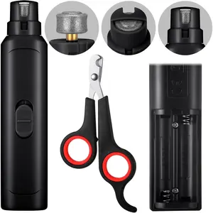 2 Pcs Bird Nail Grinder with Clipper Trimmer File Pet Grooming Tool for Parrot Budgerigars Parakeets Myna Conure Finches Lovebirds (Black)