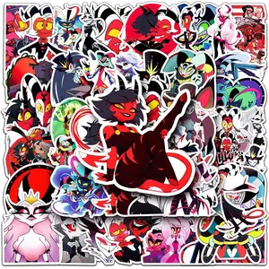 50pcs Helluva Boss Anime Stickers Decoration Cartoon Graffiti Sticker for Kids Toy Phone Suitcase Guitar Waterproof Decal