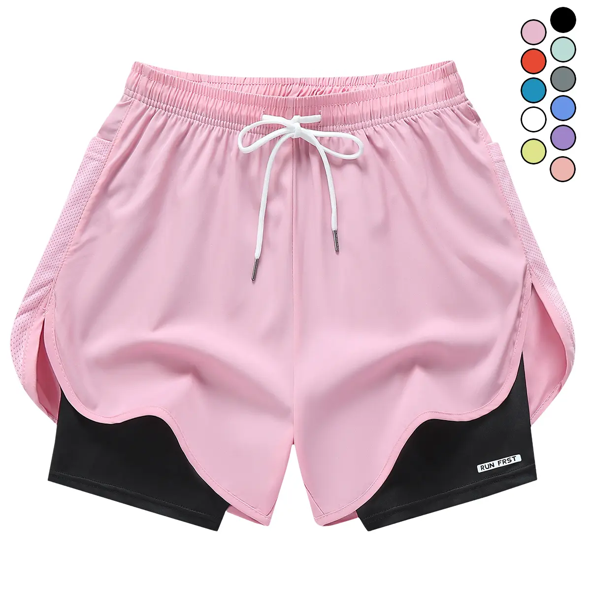 Women’s athletic shorts—casual shorts, fitness shorts, running shorts; faux two-piece shorts; women’s gym training shorts; anti–exposure women’s shorts; summer quick-dry casual running/fitness sports shorts; breathable, comfortable, trendy women’s casual,