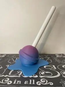 3D Printed Melting Lollipop for Kids Room Decoration and Headphone Holder Organiser Racks Wall