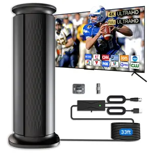 2026 Upgraded TV Antenna Up 2800+ Miles Range, Digital Best Antenna for Smart Tv Indoor/Outdoor 4k Local Channels, Amplified HDTV Antenna Long Range with Amplifier Signal Booster/Thic Cable (Medium)