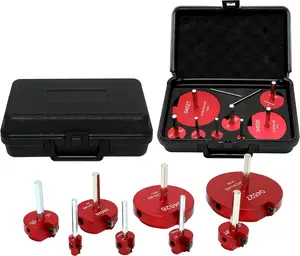 8PCS PVC Pipe Reamer Kit  Plastic Pipe Fitting Reamers for 1/2" Drills, Compatible with SCH40 PVC CPVC ABS Pipes - Reamer Sizes from 1/2" to 4" for Tubs Professional Pipes Repairs DIY Use