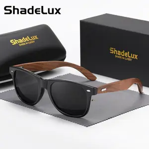 ShedaLux  unisex bamboo wood sunglasses, retro polarized, fashionable and trendy sunglasses