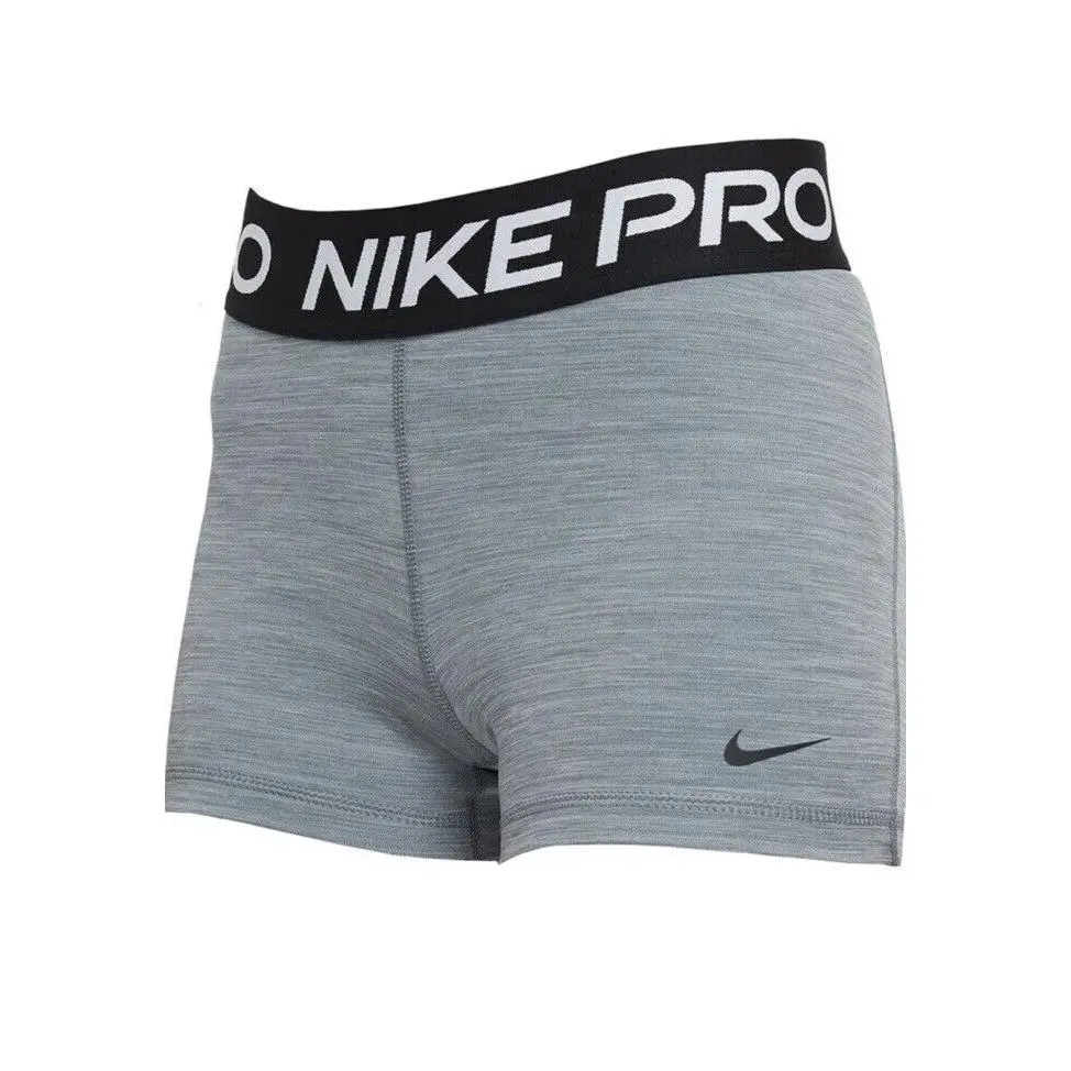 NWT RARE Nike Pro Short 3" Heather Grey CZ9857-084 Womens Size XS