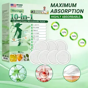 Moringa 10-in-1 Premium Herbal Patch with Berberine for Mood Support Vegan Daily Gentle Skin Repair Invisible Ultra-Thin Design Nourishing Botanical Ingredients