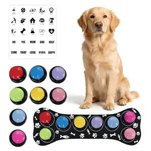 Dog Buttons Talk And Communication Buttons, 6-Pack And 8-Pack Dog Buttons Set for Training (Dog Training Clicker, Durable Easy-Clean Pet Training Mat, Dog Additions And Supplies, Dog Stuff, Dog Training Equipment, 6/8-Pack for Different Needs)