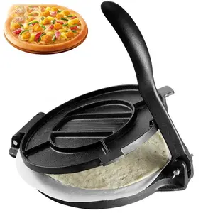 Tortilla Press, TikTokShopBlackFriday, 10 Inch Tortilla and Roti Maker, Cast Iron Heavy Duty Tortilladora Press, Pre-Seasoned Pataconera Maker with 100 Pcs Parchment Paper, Dough Maker for Flour Tortilla, Tawa