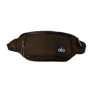 Alo Yoga Unisex Nylon Waist Bag in Espresso Brown for Couples