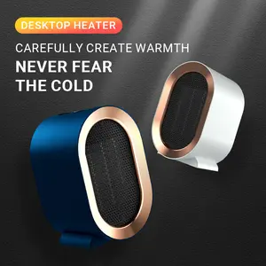 Mini Space Heater for Indoor Use Portable Desk Heater with PTC Ceramic Heating 1s Instant Heat 40°C Constant Temperature Tip-Over & Overheat Protection Quiet No Light Small Electric Heater for Office Bedroom Home